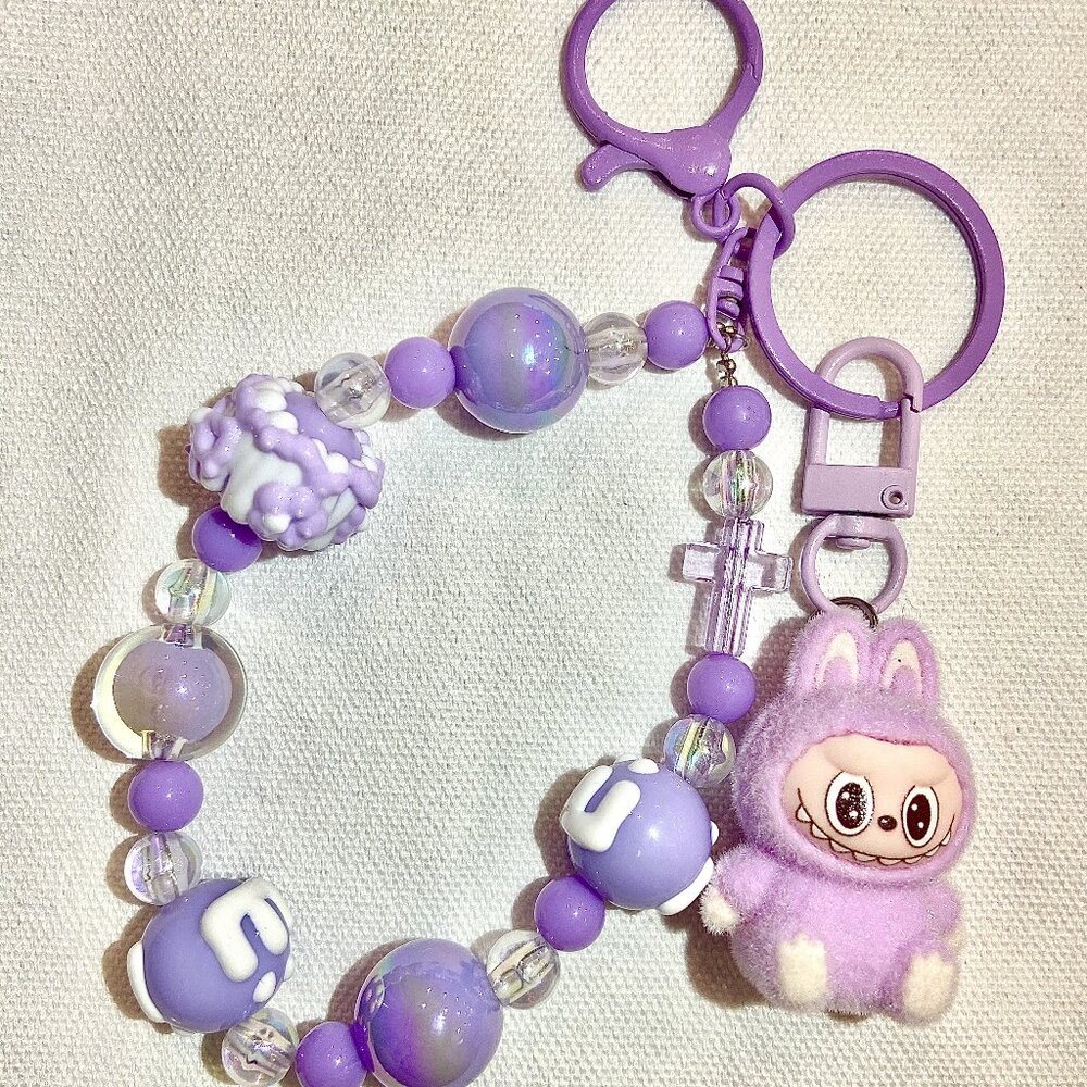 Cute Labubu keychain - purple